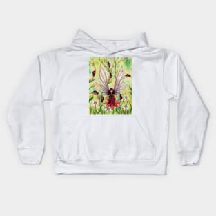 Ladybug Fairy Fantasy Illustration Kids Hoodie